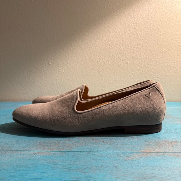 Vionic Willa Suede Slip On Flats in Cream Women's Size 8 - Picture 4 of 9